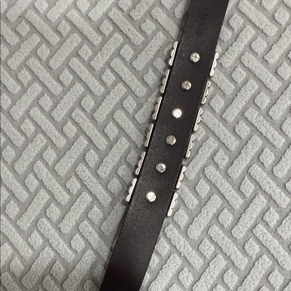 Fibel buckle Brown Leather Belt with Silver Accents main image 7